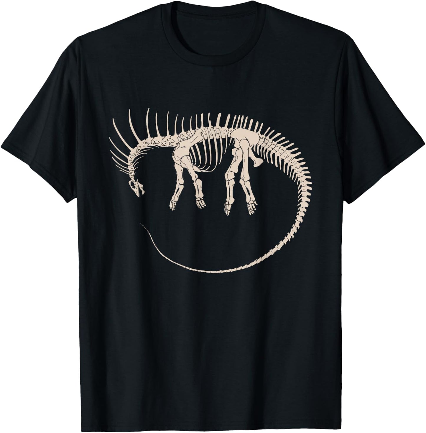Amargasaurus Fossil Skeleton T-Shirt - T-Shirt | Black