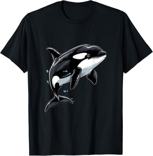 Orca Whale Graphic T-Shirt - T-Shirt | Black