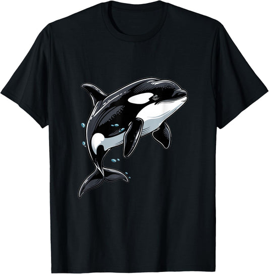 Orca Whale Graphic T-Shirt - T-Shirt | Black
