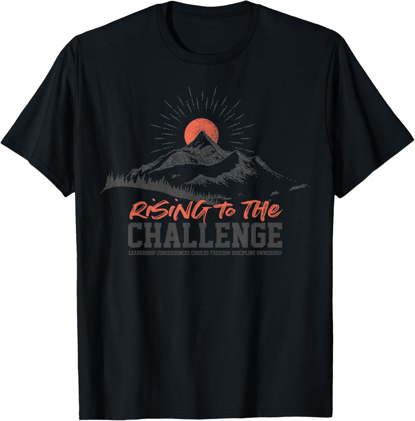 Classical Conversations Rising to the Challenge Mountain T-Shirt - T-Shirt | Black