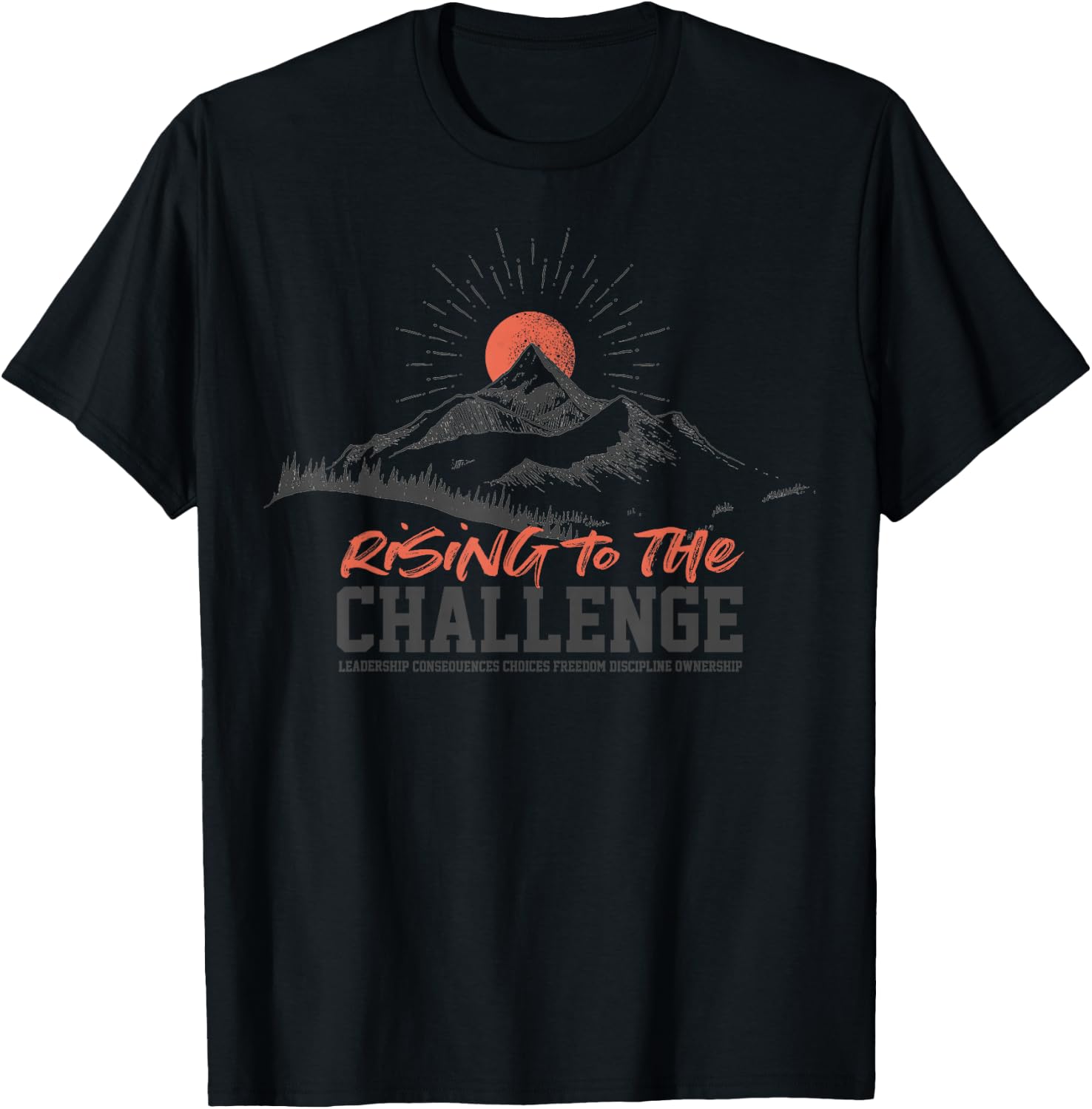 Classical Conversations Rising to the Challenge Mountain T-Shirt - T-Shirt | Black