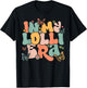 Retro Groovy In My Lolli Era Mother's Day T-Shirt - T-Shirt | Black