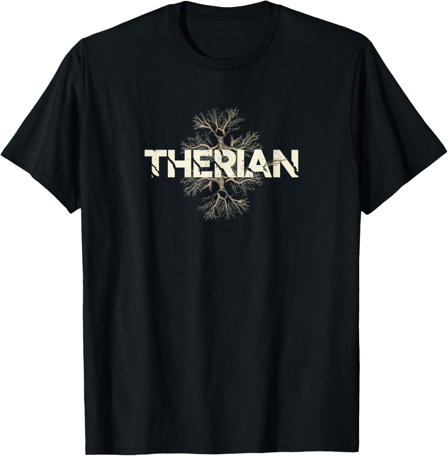 Therian Roots Nature Emblem T-Shirt - T-Shirt | Black