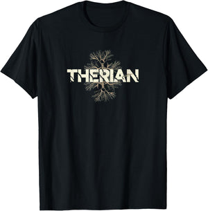 Therian Roots Nature Emblem T-Shirt - T-Shirt | Black
