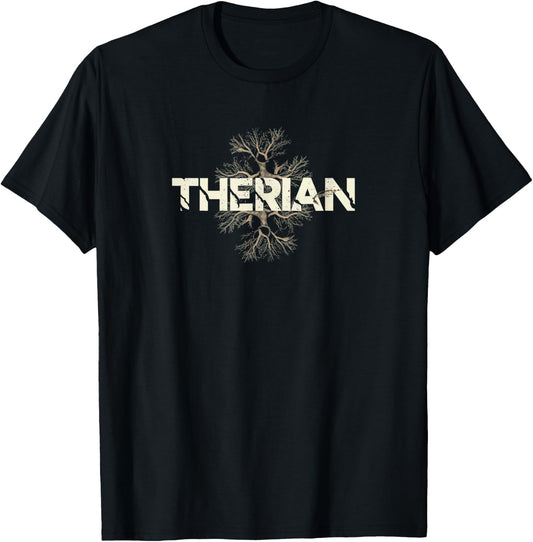 Therian Roots Nature Emblem T-Shirt - T-Shirt | Black