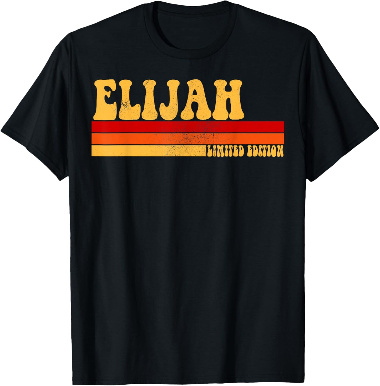 ELIJAH Name Personalized Idea Men Retro Vintage ELIJAH T-Shirt - T-Shirt | Black