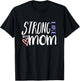STRONG LIKE MY MOM Love Heart Parent Kid Family T Shirt T-Shirt - T-Shirt | Black