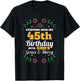 Stepping into my 45th Birthday Religious Bday Party Theme T-Shirt - T-Shirt | Black