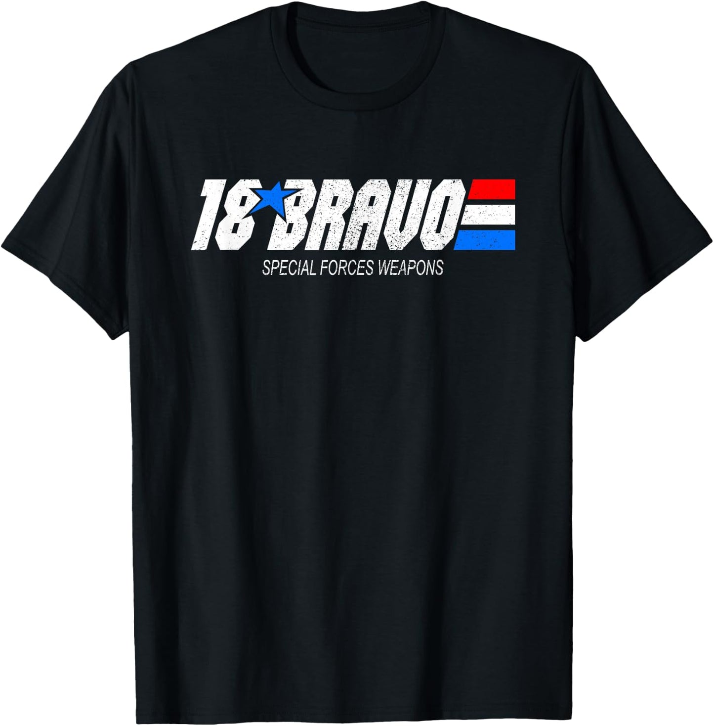 18-Bravo Special Forces Weapons Vintage MOS T-Shirt - T-Shirt | Black