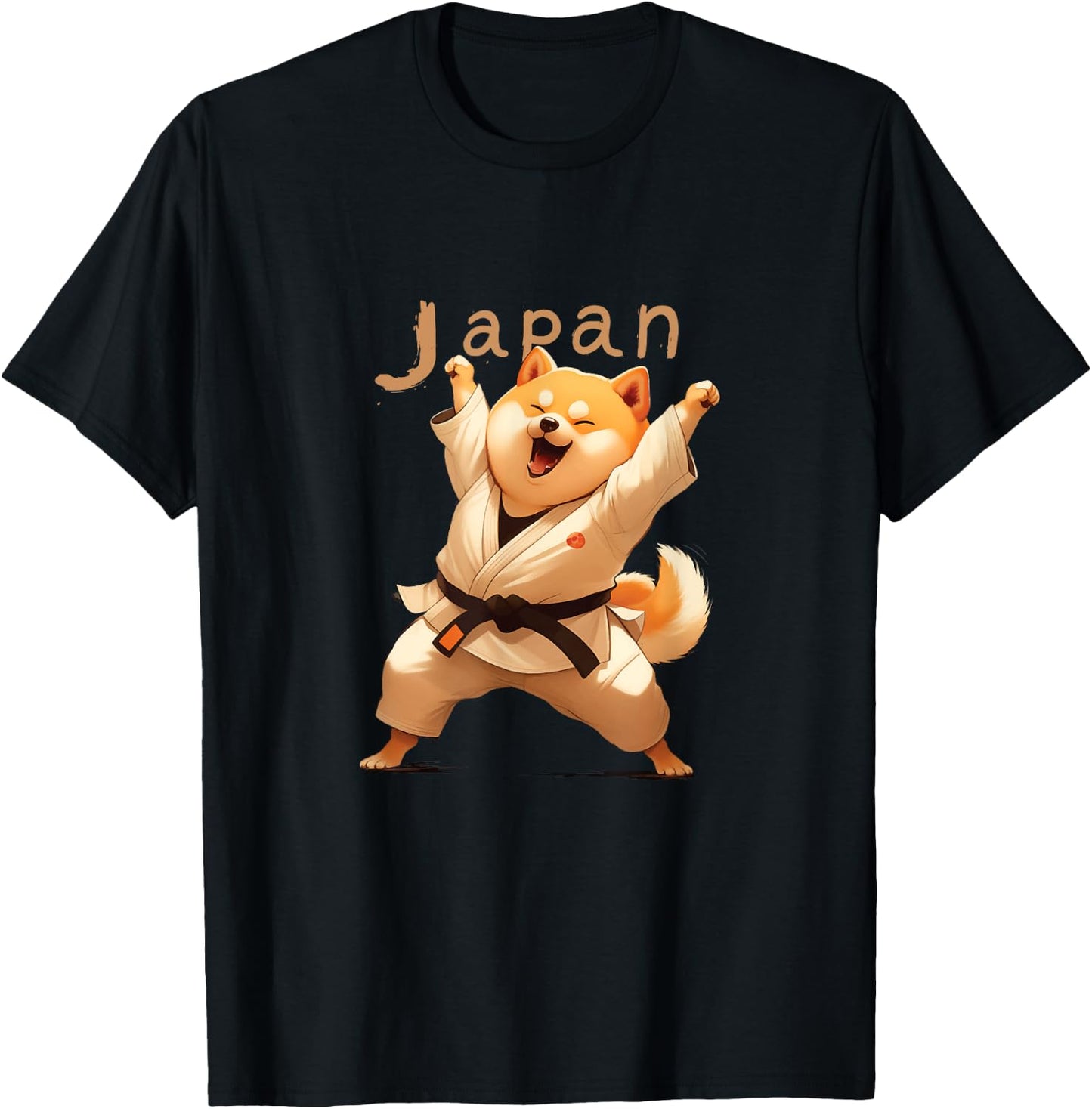 Japanese Judo Shiba Inu - Japan Souvenir T-Shirt - T-Shirt | Black
