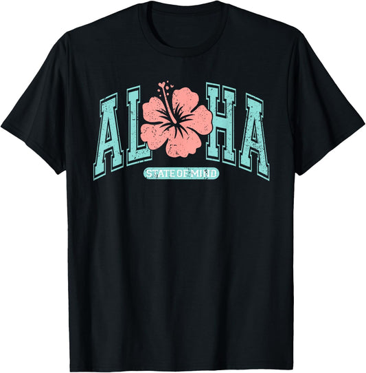Aloha State Of Mind Summer Vacation Hawaii Beach Family T-Shirt - T-Shirt | Black
