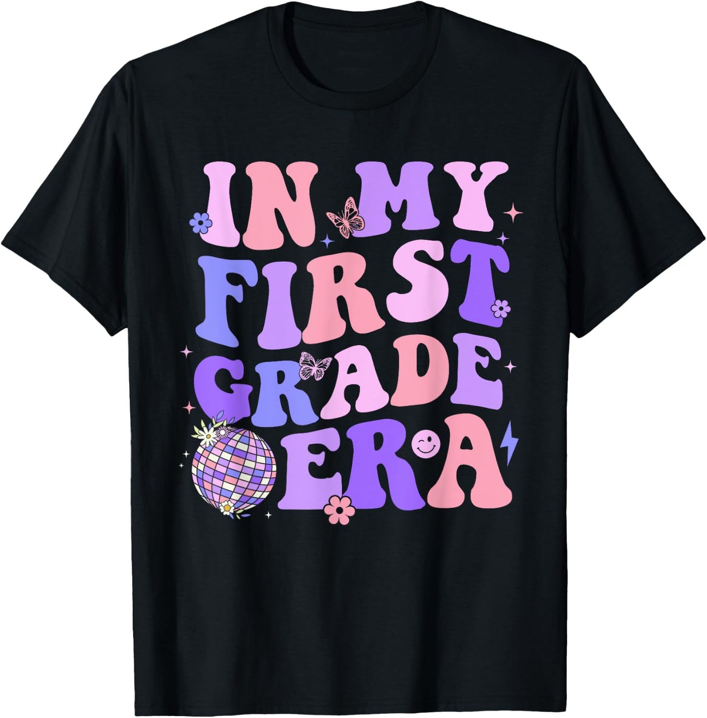 In My First Grade Era 1st Grade Girls Teacher Back To School T-Shirt - T-Shirt | Black