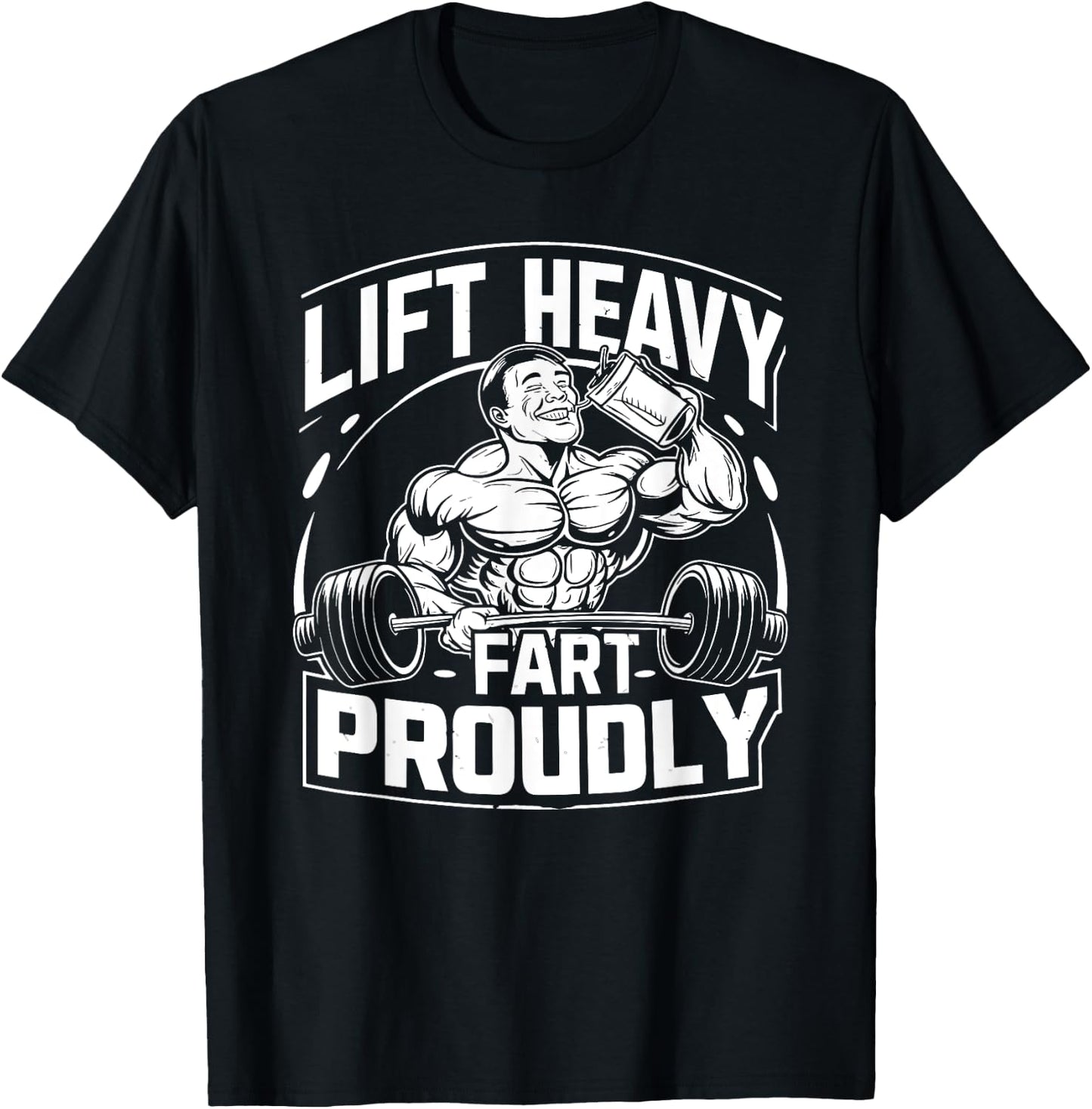 Funny Protein Farts Lifting Muscles Workout Bodybuilding T-Shirt - T-Shirt | Black
