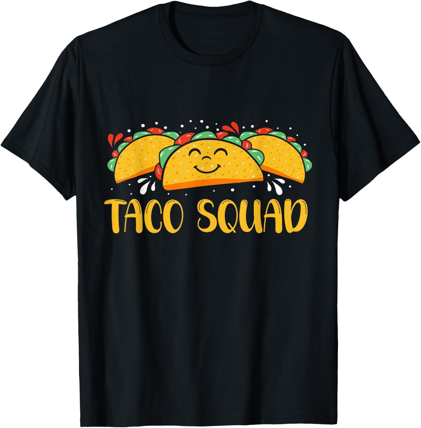 Cool Taco Squad Funny Illustration Men and Women T-Shirt - T-Shirt | Black