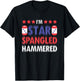 I'm Star Spangled Hammered Funny 4th of July Women Kids Men T-Shirt - T-Shirt | Black