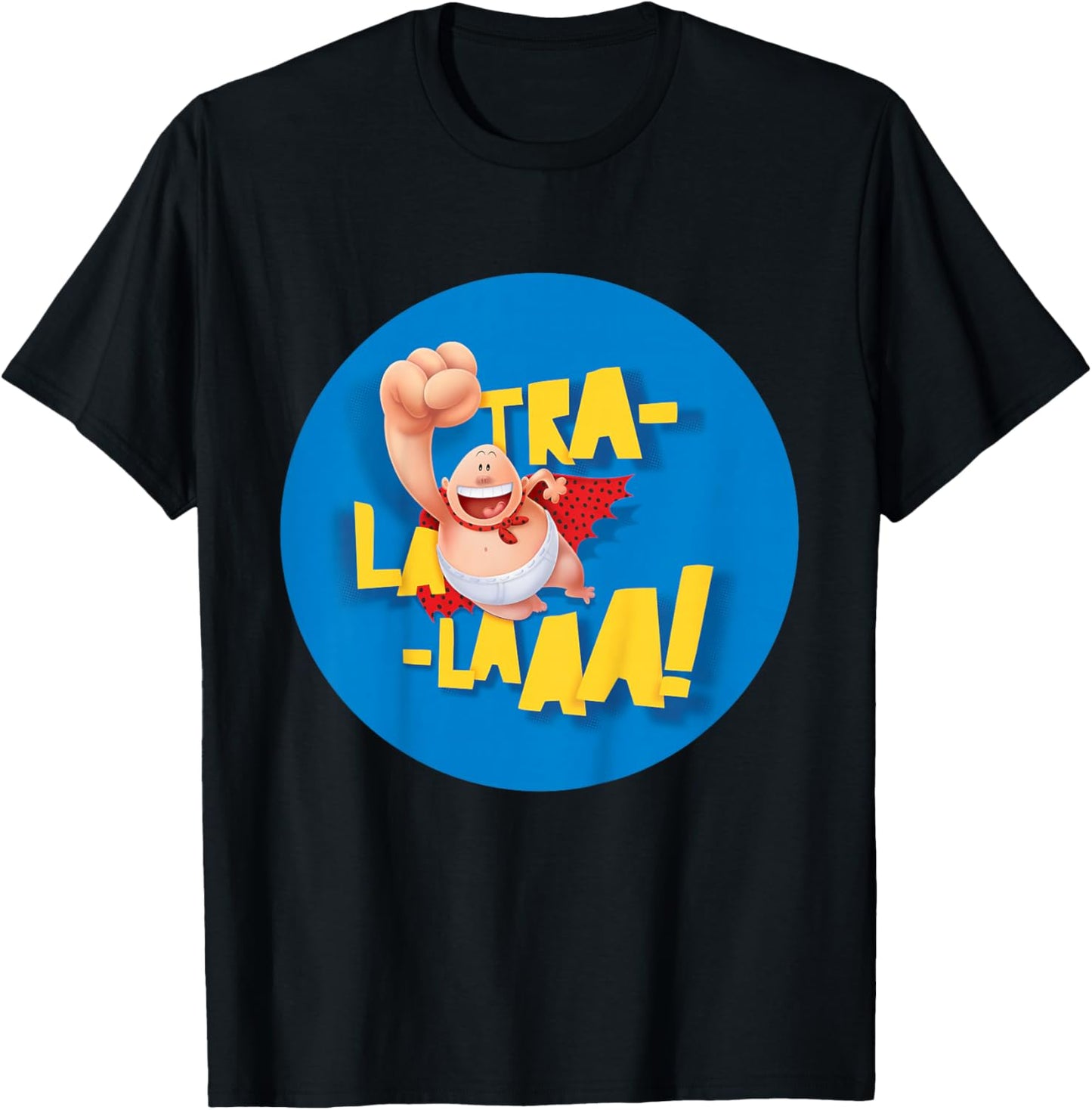 DreamWorks Captain Underpants TRA-LA-LAAA! in Blue Shirt T-Shirt - T-Shirt | Black