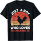 Just A Boy Who Loves Chickens T-Shirt - T-Shirt | Black