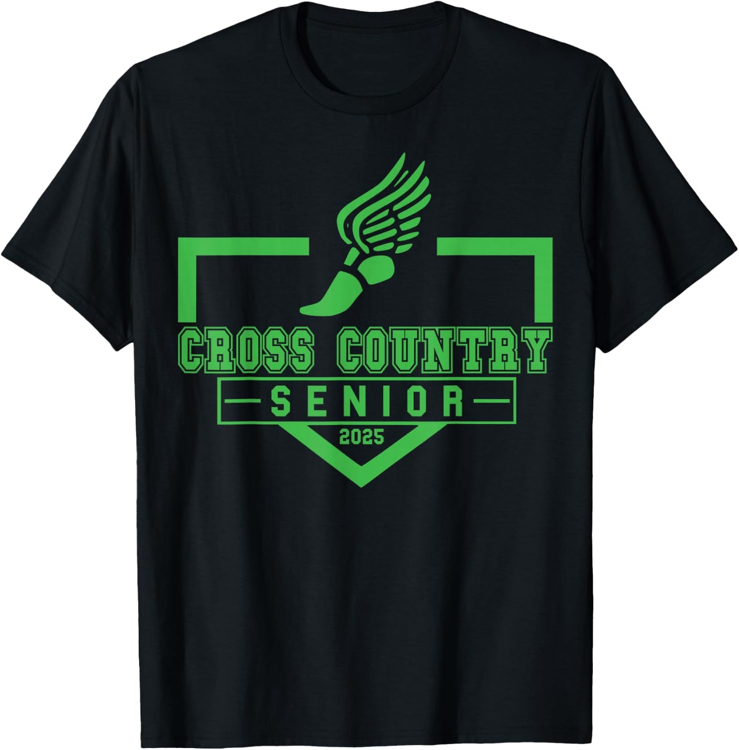 Cross Country Senior Night Senior 2025 Graduation Party 23 T-Shirt - T-Shirt | Black