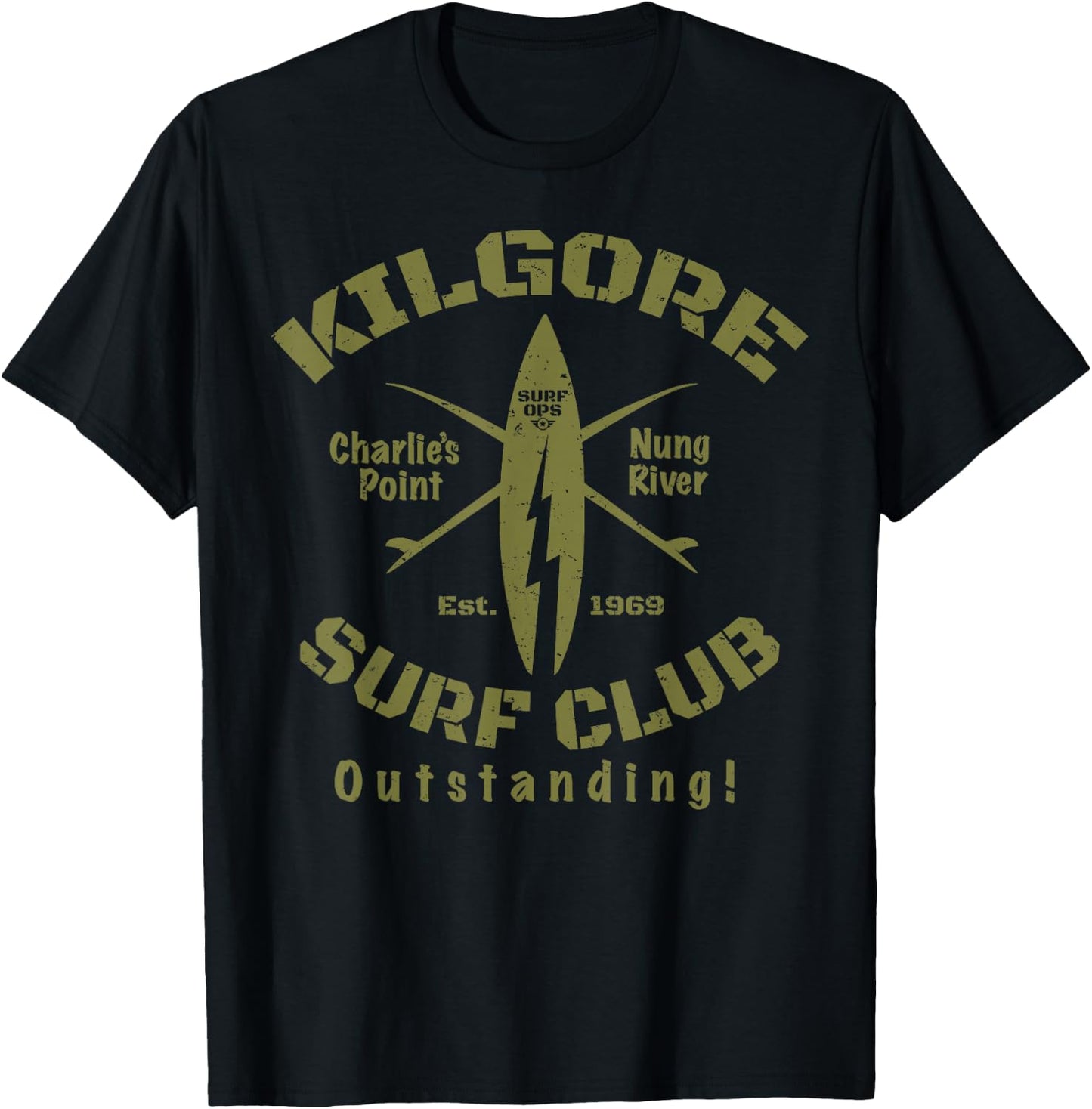 Surf Ops Kilgore Surf Club OUTSTANDING T-Shirt - T-Shirt | Black