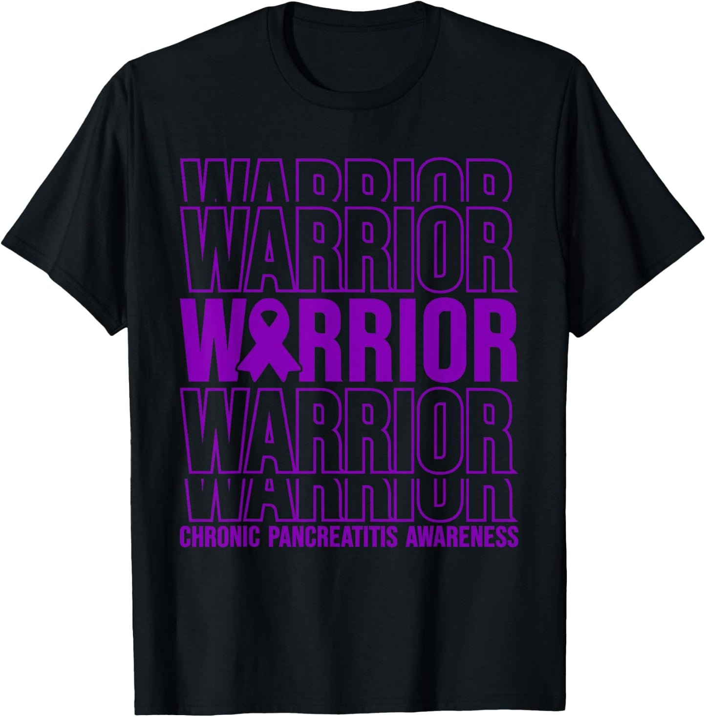 Chronic Pancreatitis Warrior Pancreatitis Awareness T-Shirt - T-Shirt | Black