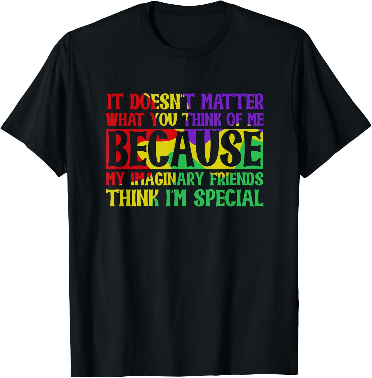 Fun - It doesn't matter what you think of me T-Shirt - T-Shirt | Black