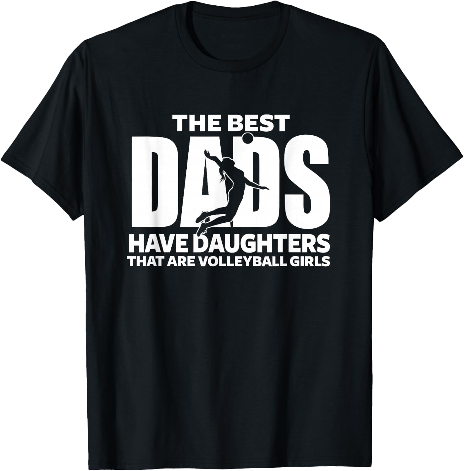 Volleyball Girl Dad Proud Father of Girl Playing Sports T-Shirt - T-Shirt | Black