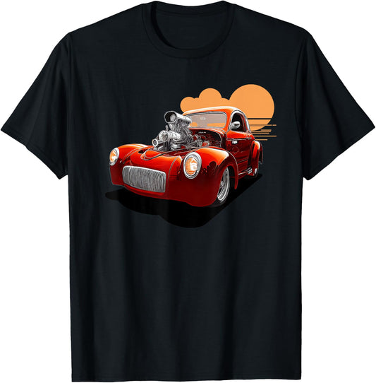 WIld Willy Coup - Drag Street Rod Cruiser T-Shirt - T-Shirt | Black
