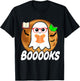 Booooks Ghost Boo Read Books Library Teacher Halloween cute T-Shirt - T-Shirt | Black
