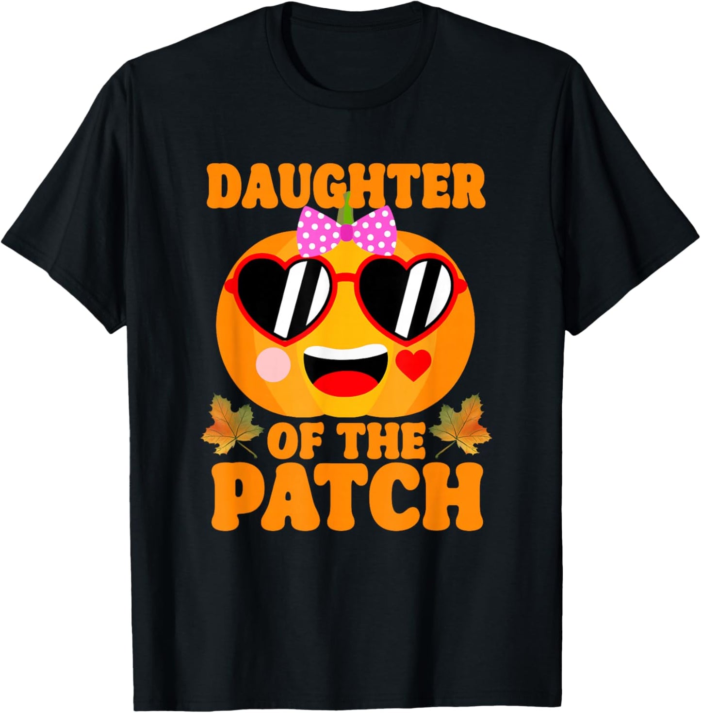 Daughter Of The Patch Pumpkin Halloween Family Matching T-Shirt - T-Shirt | Black