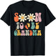 Soon To Be Grandma, Groovy Retro First Time Grandma Women T-Shirt - T-Shirt | Black