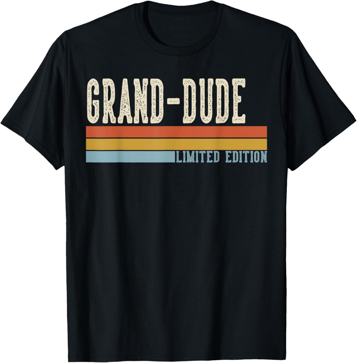 Grand-Dude Vintage Grandpa Retro Fathers Day T-Shirt - T-Shirt | Black