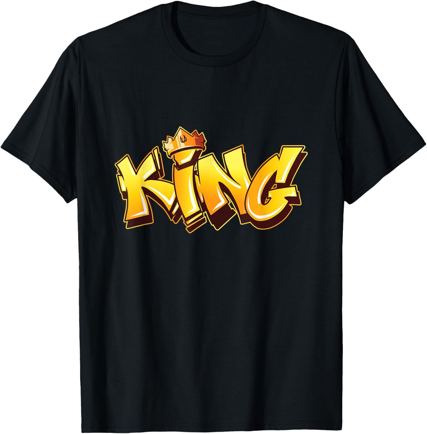 King Graffiti Art Street Art Urban Style Spray Paint Hip Hop T-Shirt - T-Shirt | Black