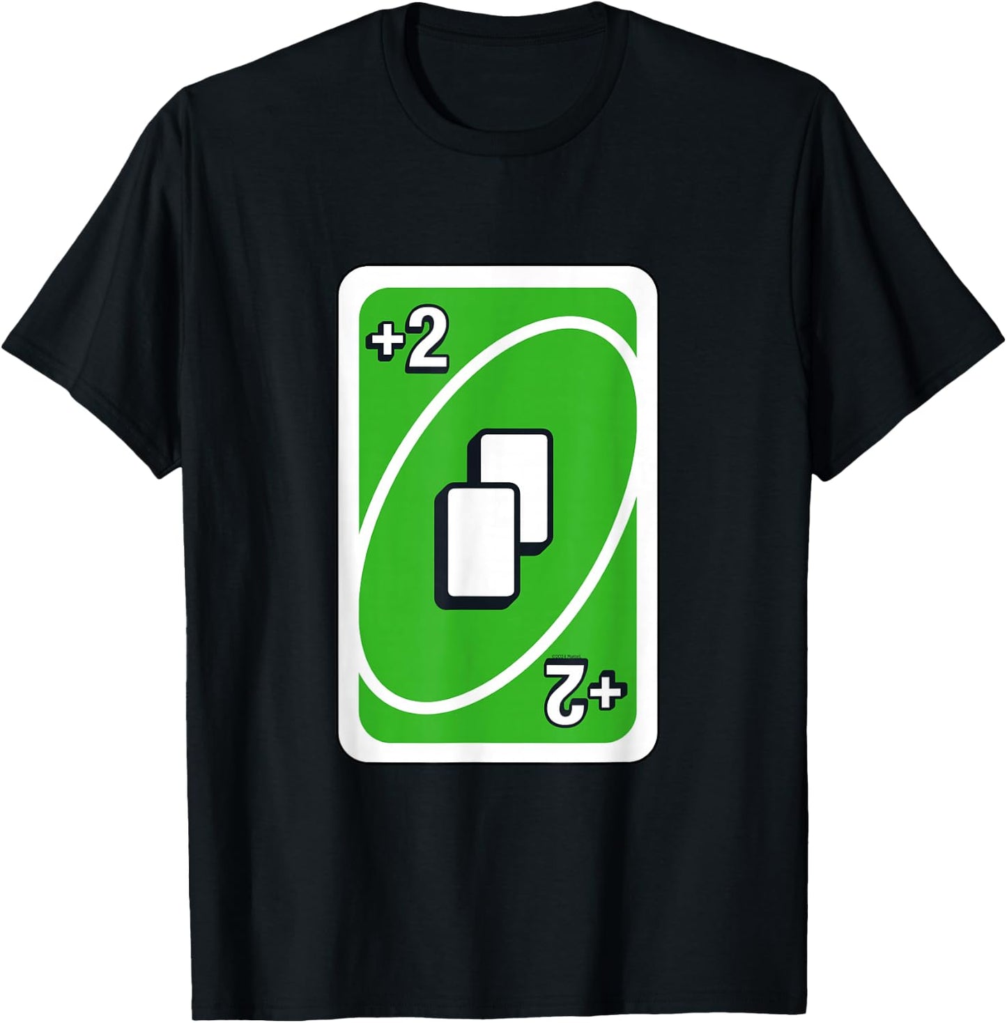 UNO - Green Draw Two Card T-Shirt - T-Shirt | Black