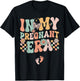 In My Pregnant Era Groovy Pregnancy Reveal T-Shirt - T-Shirt | Black