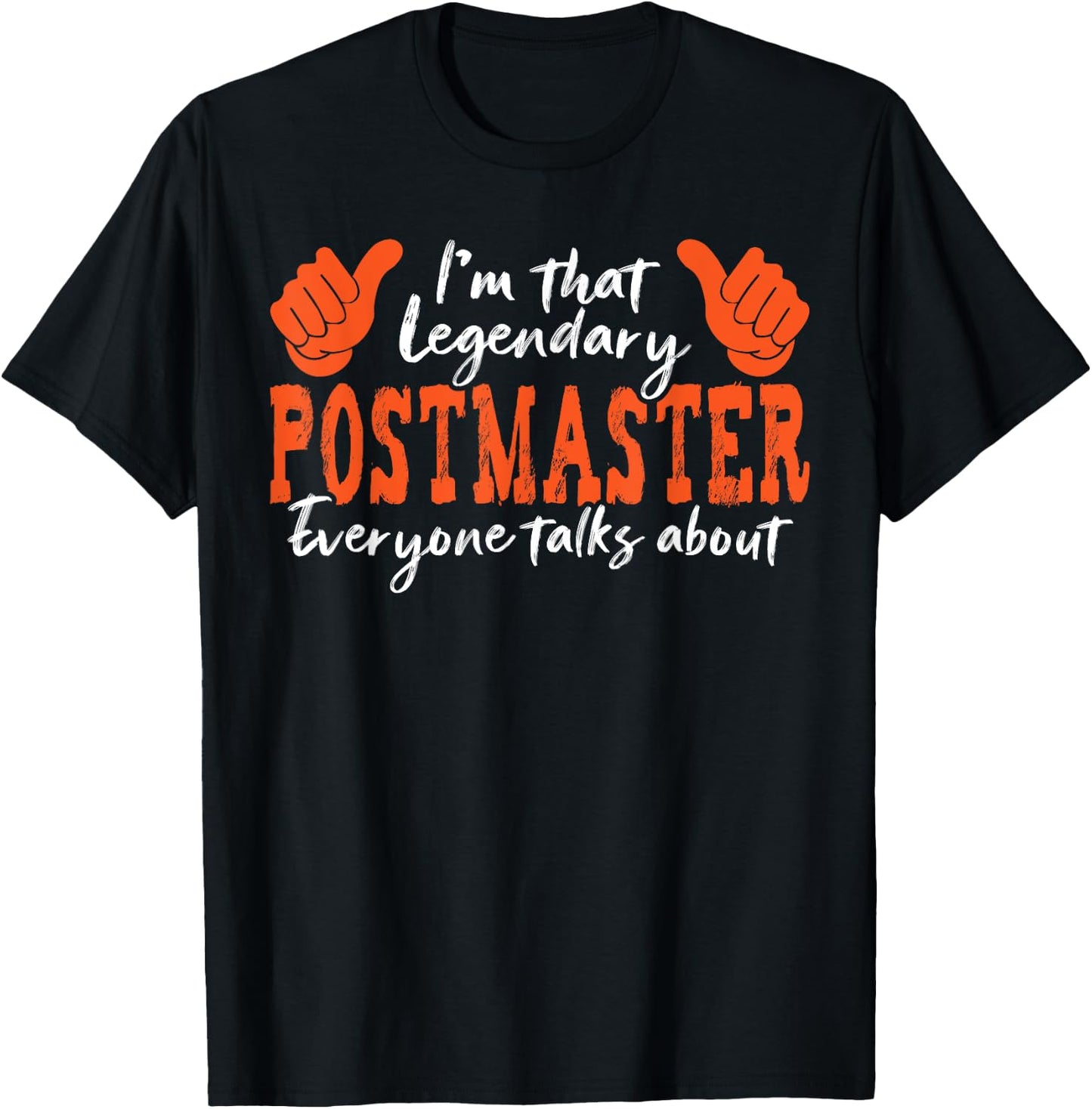 Funny Profession Quote Legendary Postmaster T-Shirt - T-Shirt | Black