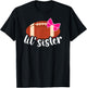 Lil' Sister Football Sister Of A Football Player T-Shirt - T-Shirt | Black