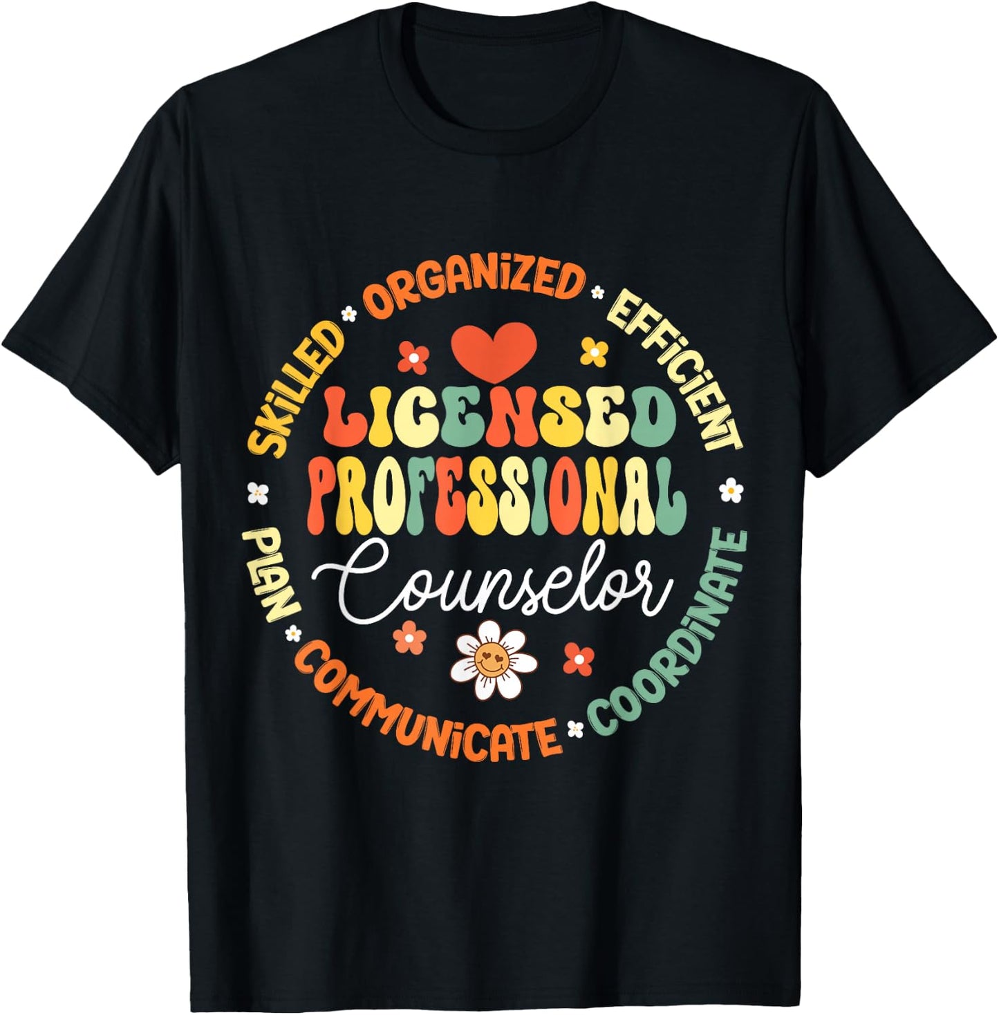 LPC Licensed Professional Counselor School Counseling Office T-Shirt - T-Shirt | Black