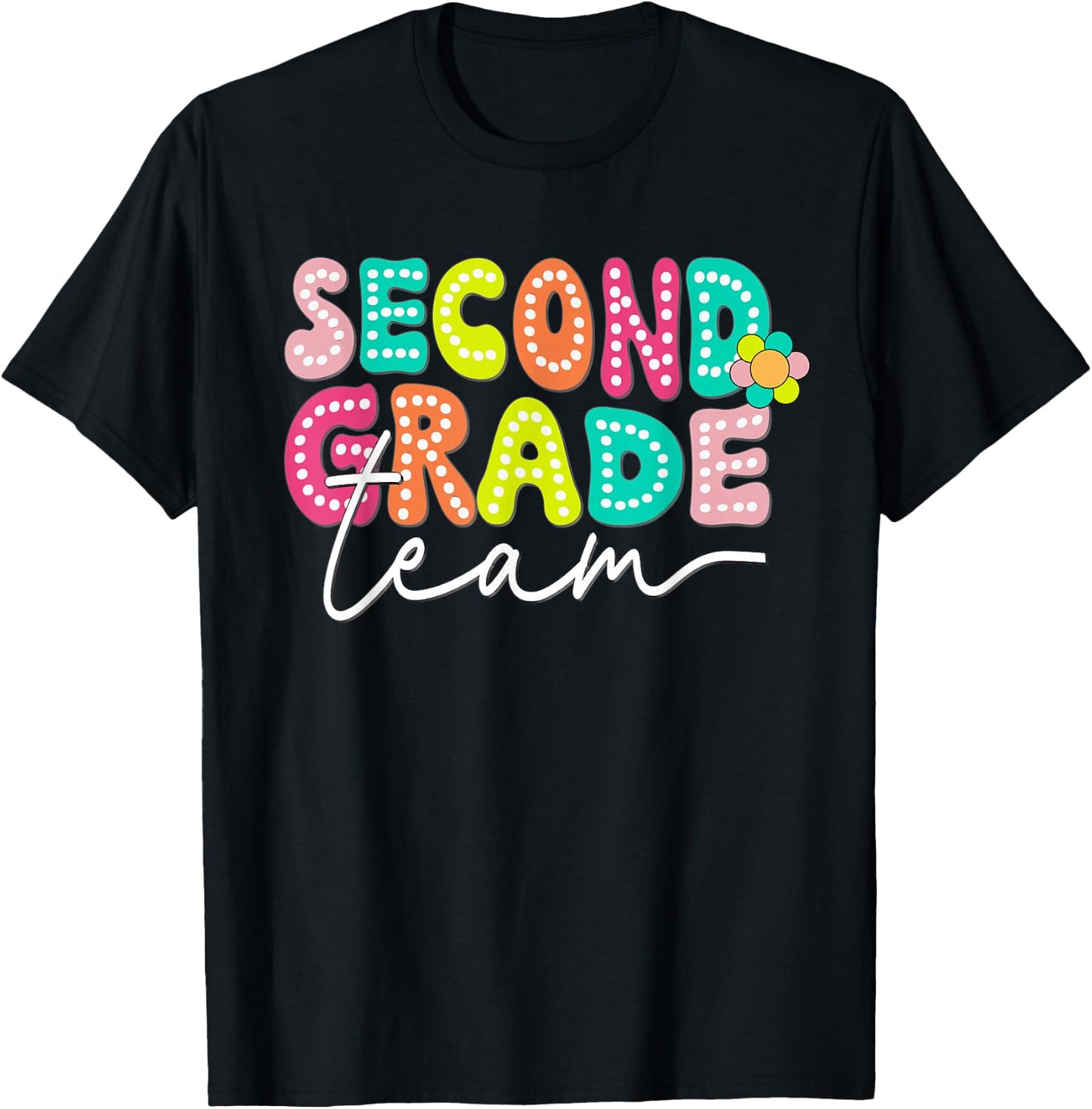 Second Grade Team Teacher Back To School 2nd Grade Squad T-Shirt - T-Shirt | Black