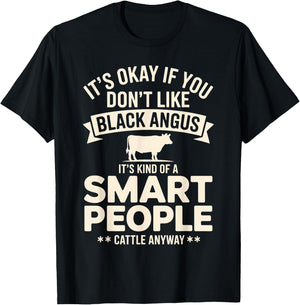 Funny Black Angus Art Women Beef Cattle Rancher T-Shirt - T-Shirt | Black