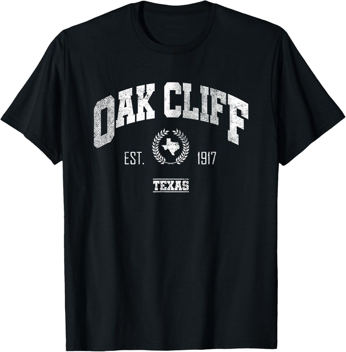 Oak Cliff TX | Texas Throwback Sports T-Shirt - T-Shirt | Black