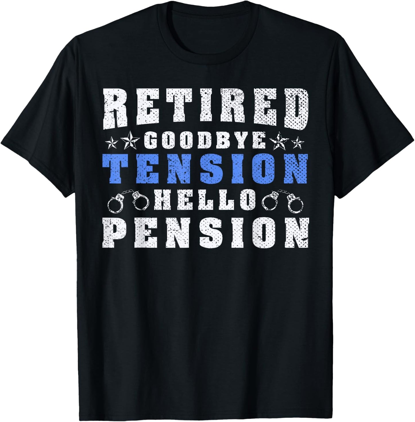Funny Retired Policeman Retirement Police Officer T-Shirt - T-Shirt | Black