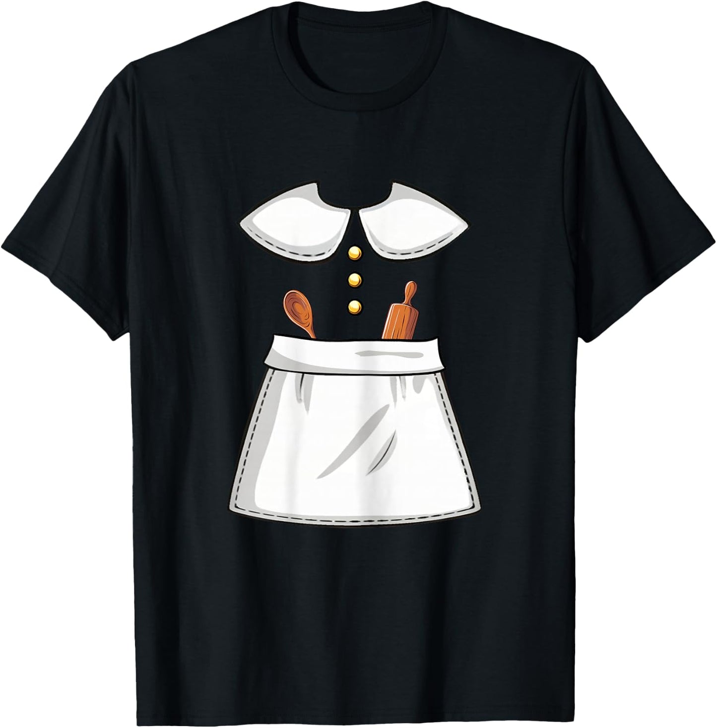 Pilgrim Costume Lady Thanksgiving Turkey Day Women Girls T-Shirt - T-Shirt | Black