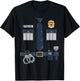 Police Costume Police Officer Halloween Police Uniform T-Shirt - T-Shirt | Black
