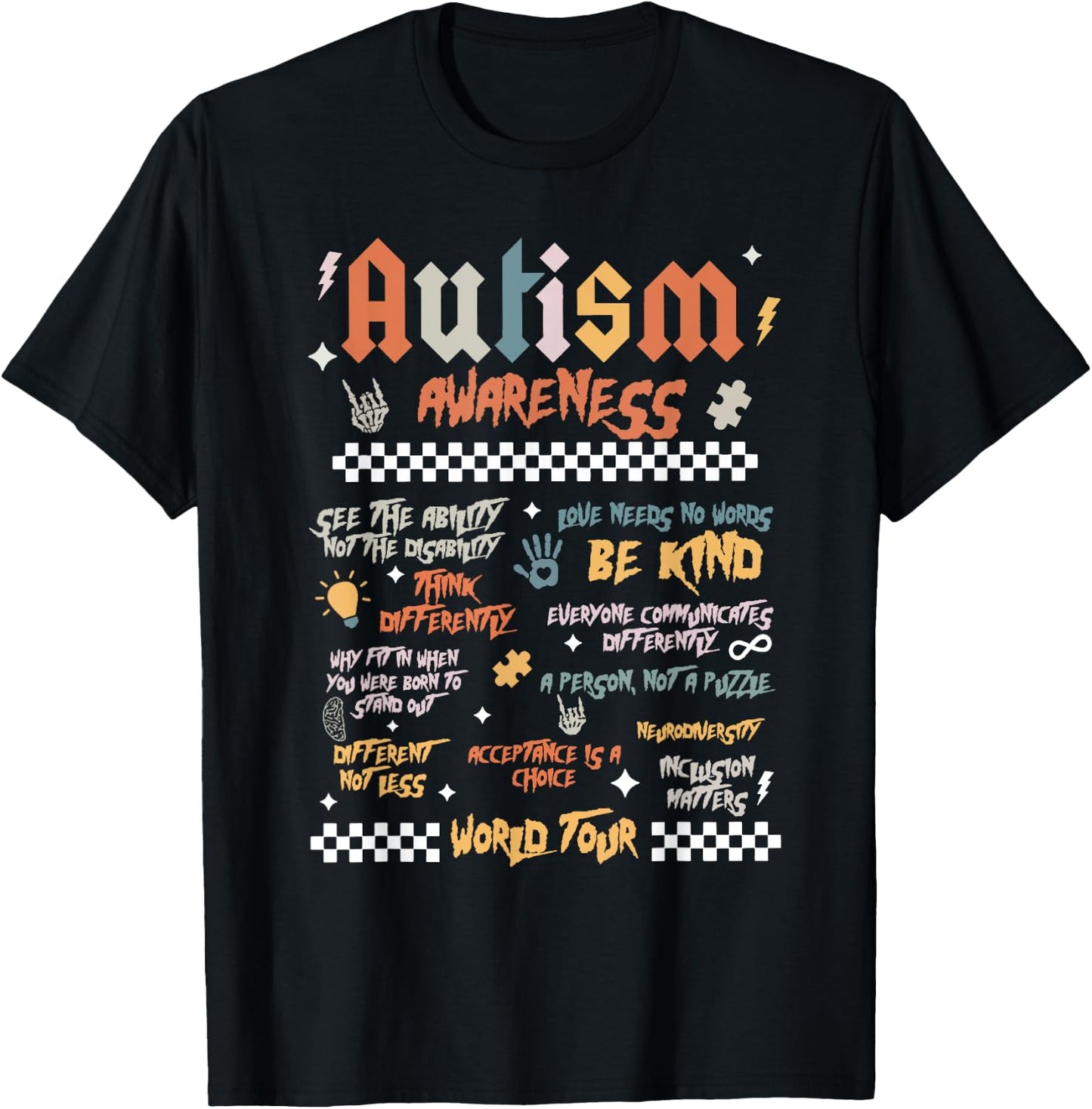 Autism World Tour T-Shirt - T-Shirt | Black