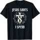 Jesus Saves I Spend Christian Funny Church T-Shirt - T-Shirt | Black