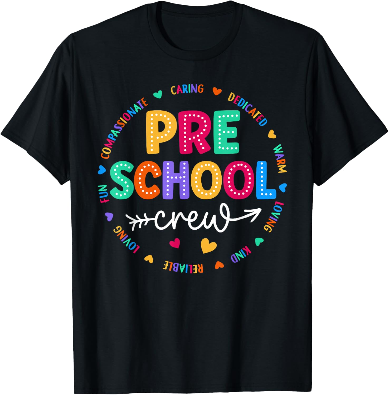 Preschool Crew Back To School Preschool Teacher Student T-Shirt - T-Shirt | Black