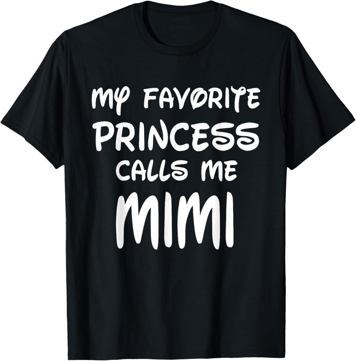 My Favorite Princess Calls Me Mimi Vintage Christmas Xmas T-Shirt - T-Shirt | Black