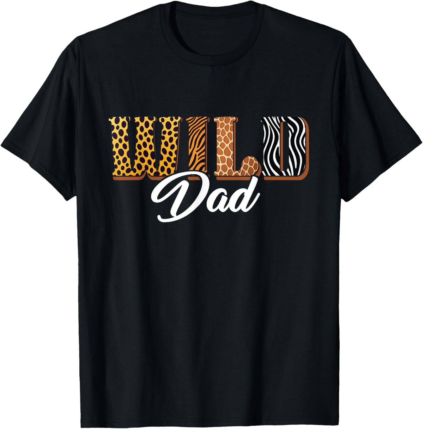 Wild Dad Zoo Safari Jungle Animal Birthday Matching Family T-Shirt - T-Shirt | Black