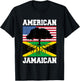 USA Jamaica Flag Jamaican Roots American Born America Small T-Shirt - T-Shirt | Black