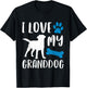 I Love My Granddog Shirt Labrador Retriever Dog Grandma Gift Women Girls Kids T-Shirt - T-Shirt | Black